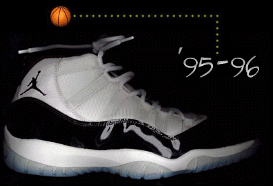 Air Jordan XI de corte alto, cronología 95-96